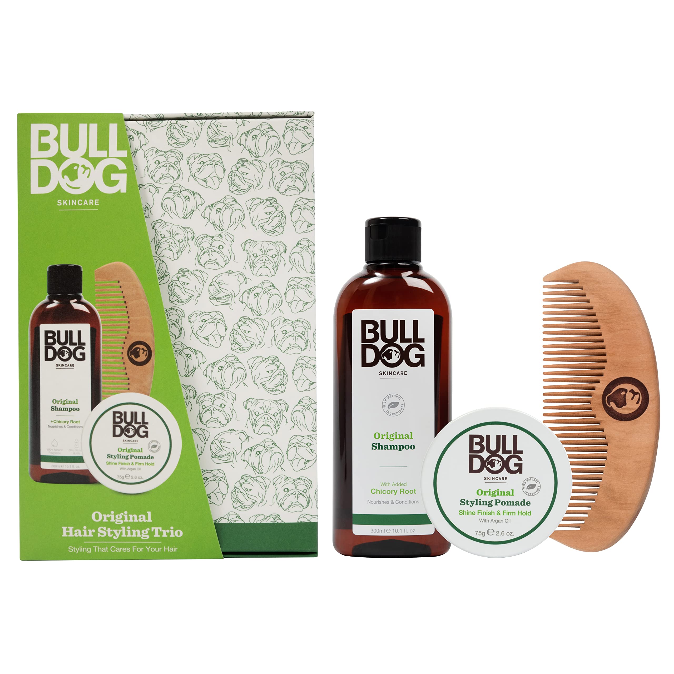 bulldog skincare hair styling trio